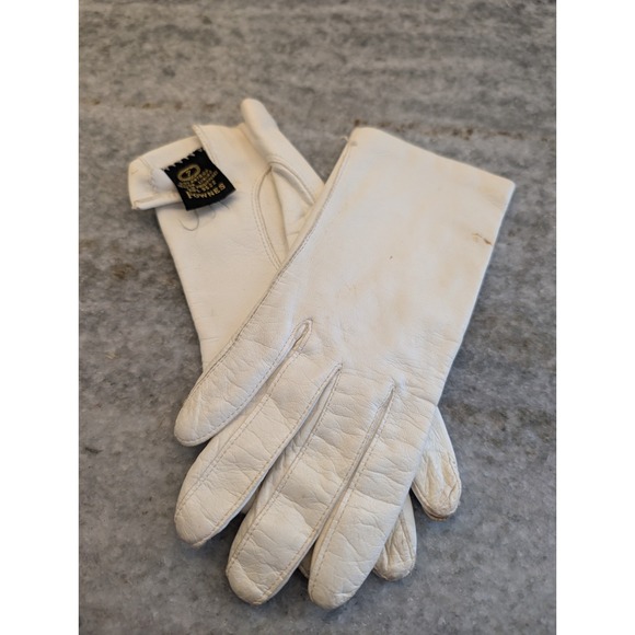 Accessories - Vintage Womens‎ Gloves, Size 7, White